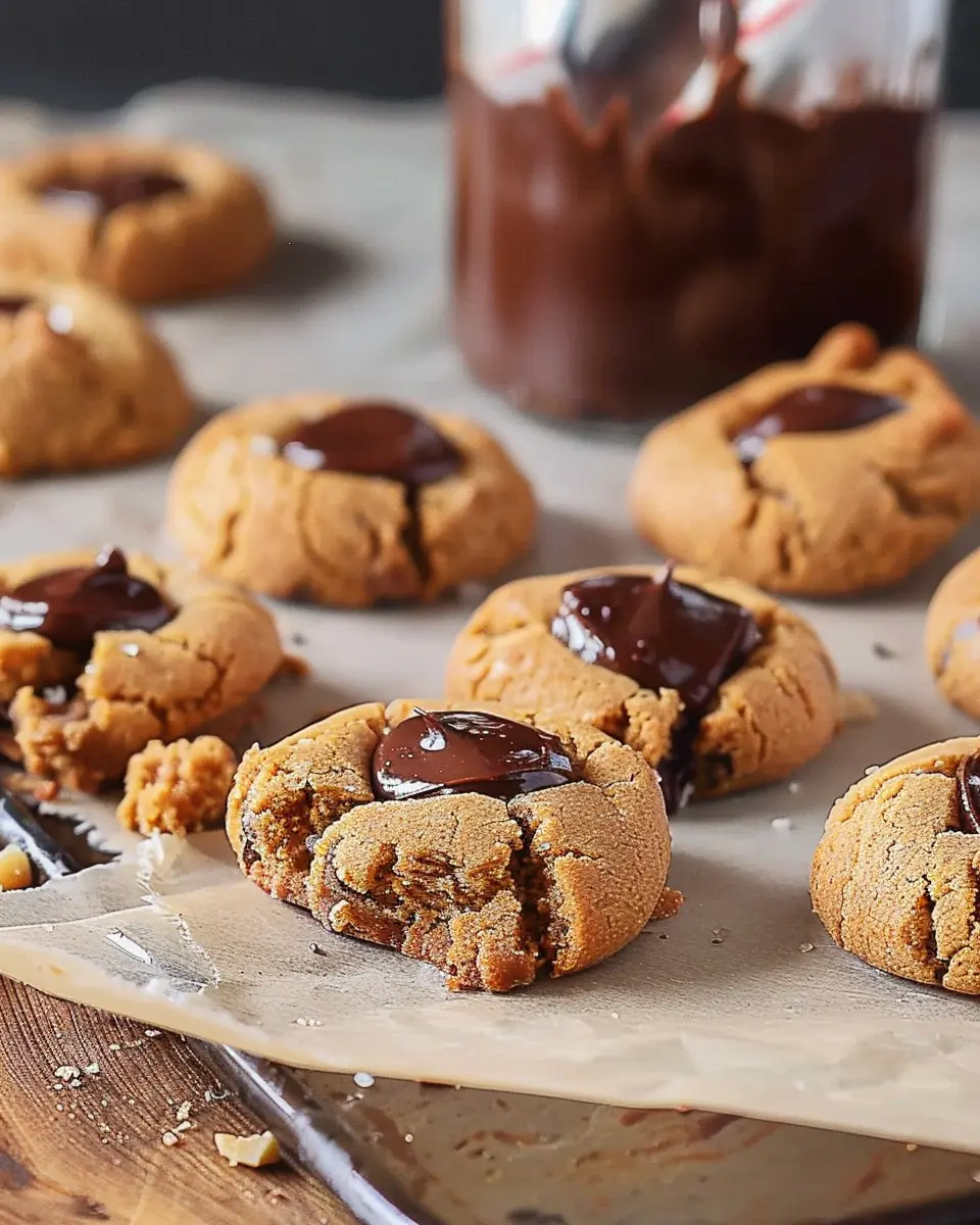 Soft Gingerbread Cookies: Indulgent Peanut Butter Chocolate Thumbprints