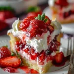 Strawberry Earthquake Cake