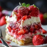 Strawberry Earthquake Cake