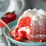 Strawberry Bundt Cake with Marshmallow Cream Filling